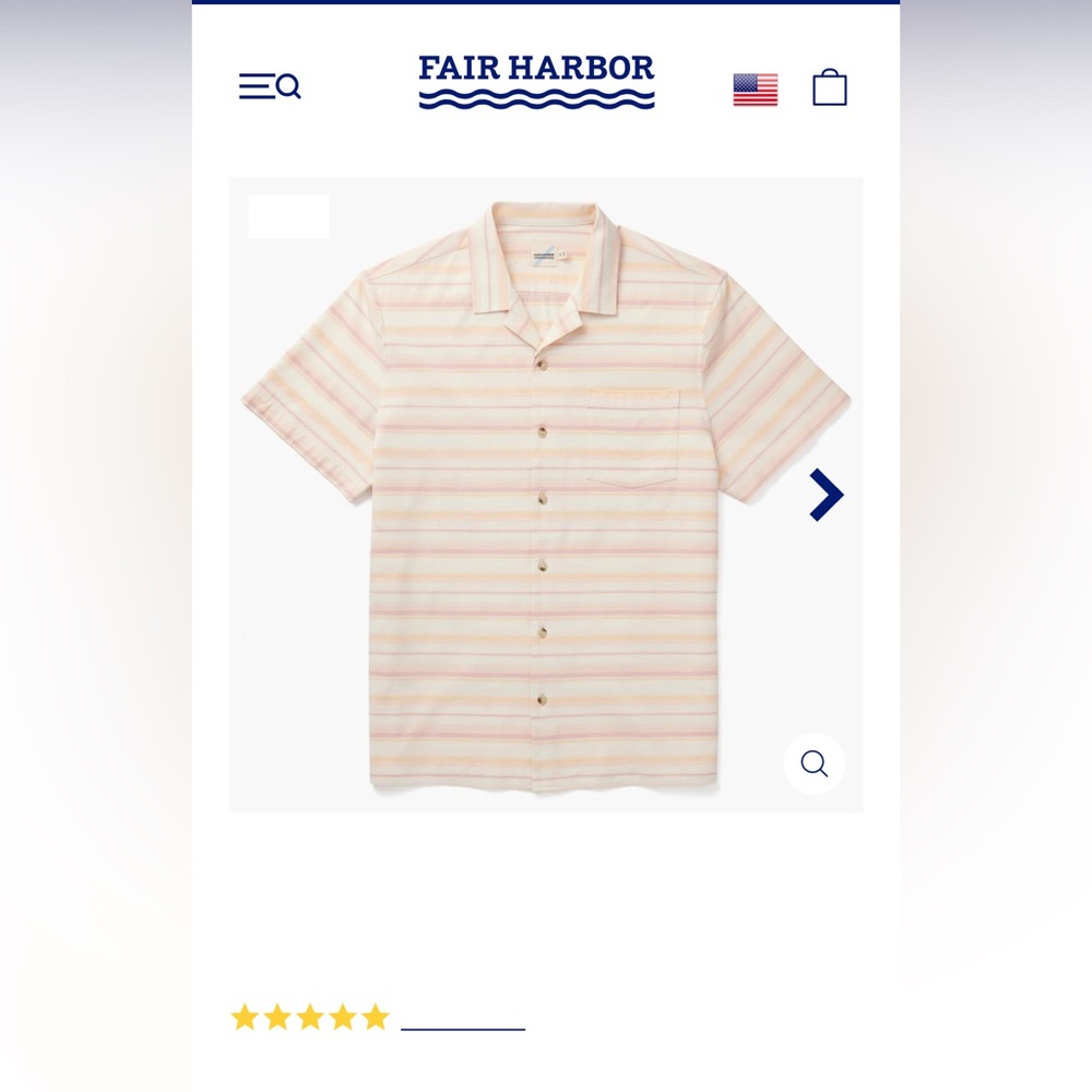 Men fair harbor button down collar shirt